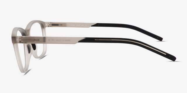 Upward Matte Crystal Gray PlasticEyeglass Frames from EyeBuyDirect, Side View