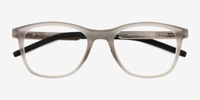 Upward Matte Crystal Gray Plastique Montures de lunettes de vue d'EyeBuyDirect, Vue Rapprochée