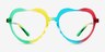 Rainbow Heart Rainbow PlasticEyeglass Frames from EyeBuyDirect, Front View