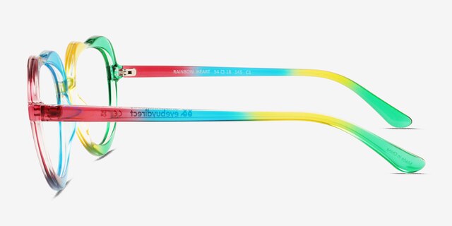 Rainbow Heart Rainbow PlasticEyeglass Frames from EyeBuyDirect, Side View