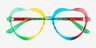 Rainbow Heart Rainbow PlasticEyeglass Frames from EyeBuyDirect, Closed View