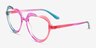 Rainbow Heart Purple Pink Rainbow PlasticEyeglass Frames from EyeBuyDirect, Angle View