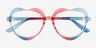 Rainbow Heart Blue Pink PlasticEyeglass Frames from EyeBuyDirect, Closed View