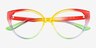 Pride On Multicolore PlastiqueMontures de lunettes de vue d'EyeBuyDirect, Vue Rapprochée