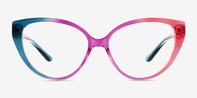 Pride On Purple Pink Rainbow PlasticEyeglass Frames from EyeBuyDirect, Front View