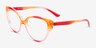Pride On Orange Pink PlasticEyeglass Frames from EyeBuyDirect, Angle View