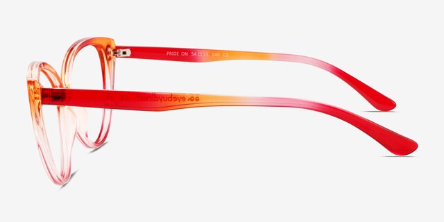 Pride On Orange Pink PlasticEyeglass Frames from EyeBuyDirect, Side View