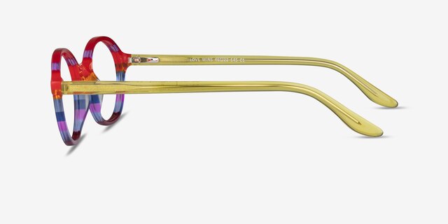 Love Wins Striped Rainbow AcetateEyeglass Frames from EyeBuyDirect, Side View