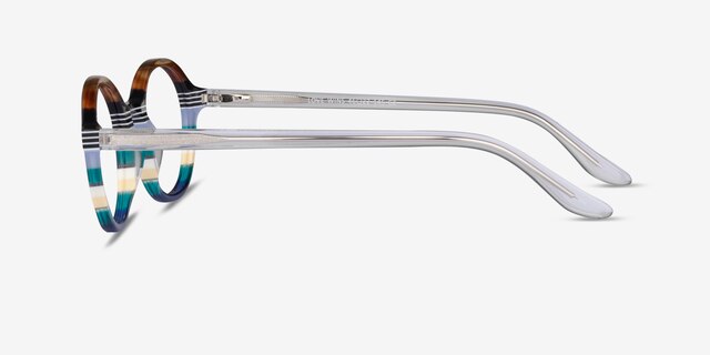 Love Wins Striped Multicolor AcetateEyeglass Frames from EyeBuyDirect, Side View