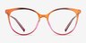 Positivity Orange Pink PlasticEyeglass Frames from EyeBuyDirect, Front View