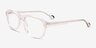 Nicolas Clear AcetateEyeglass Frames from EyeBuyDirect, Angle View