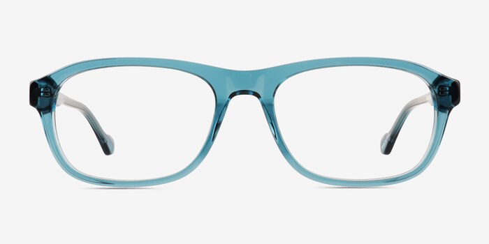 Nicolas Clear Blue Green Acetate Eyeglass Frames from EyeBuyDirect