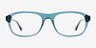 Nicolas Clear Blue Green AcetateEyeglass Frames from EyeBuyDirect, Front View