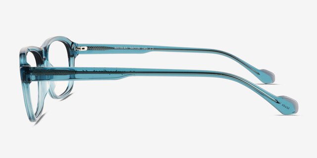 Nicolas Clear Blue Green AcetateEyeglass Frames from EyeBuyDirect, Side View