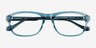 Nicolas Clear Blue Green AcetateEyeglass Frames from EyeBuyDirect, Closed View