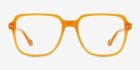 Brooke Orange Acétate Montures de lunettes de vue d'EyeBuyDirect, Vue de Face