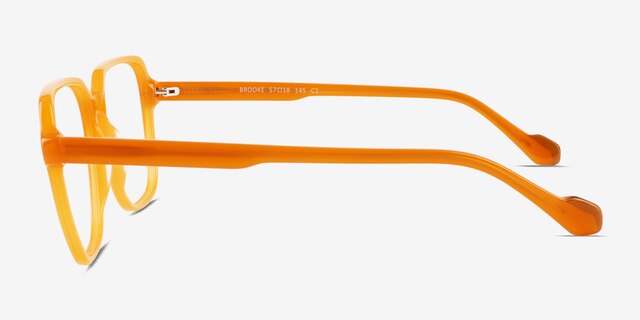 Brooke Orange AcetateEyeglass Frames from EyeBuyDirect, Side View