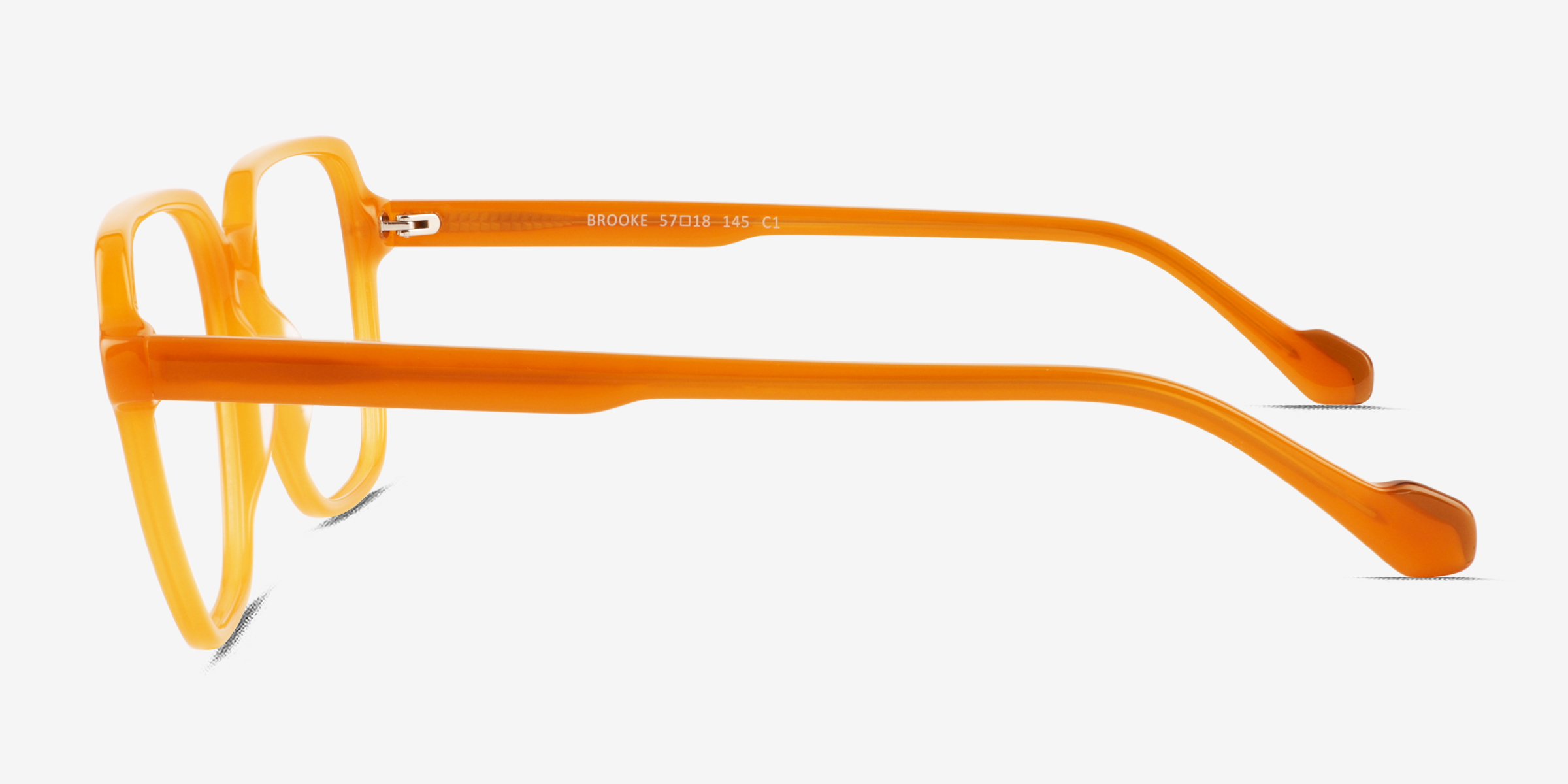 Orange Spectacles Brooke Square Orange Glasses for Men | Eyebuydirect