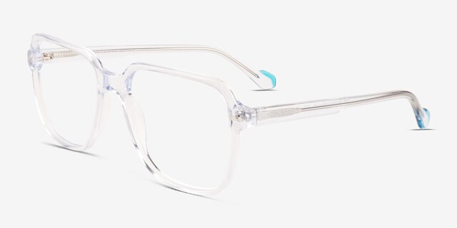 Brooke Clear AcetateEyeglass Frames from EyeBuyDirect, Angle View