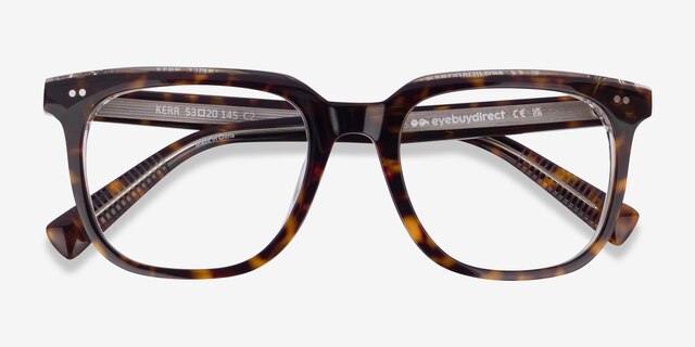 Kerr Tortoise Clear AcetateEyeglass Frames from EyeBuyDirect, Closed View