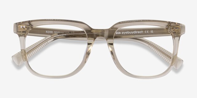 Kerr Clear Green AcetateEyeglass Frames from EyeBuyDirect, Closed View