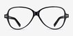 Shea Black AcetateEyeglass Frames from EyeBuyDirect, Front View
