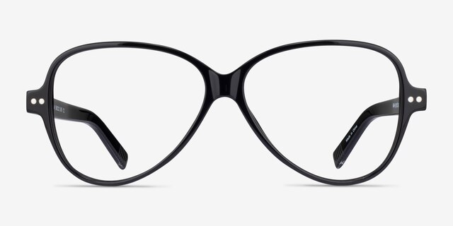 Shea Black AcetateEyeglass Frames from EyeBuyDirect, Front View