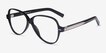 Shea Black AcetateEyeglass Frames from EyeBuyDirect, Angle View