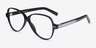 Shea Black AcetateEyeglass Frames from EyeBuyDirect, Angle View