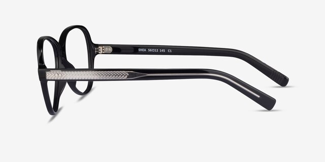 Shea Black AcetateEyeglass Frames from EyeBuyDirect, Side View
