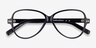 Shea Black AcetateEyeglass Frames from EyeBuyDirect, Closed View