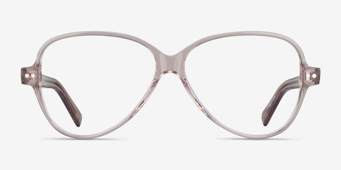 Shea Clear Brown Acetate Eyeglass Frames from EyeBuyDirect