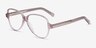 Shea Clear Brown AcetateEyeglass Frames from EyeBuyDirect, Angle View