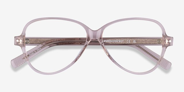Shea Clear Brown AcetateEyeglass Frames from EyeBuyDirect, Closed View