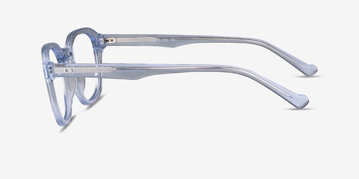 Justin Clear Blue Acetate Eyeglass Frames from EyeBuyDirect