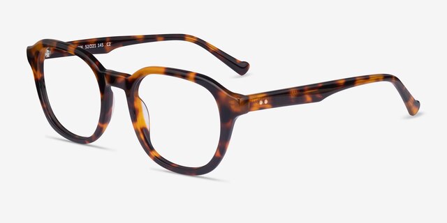 Justin Tortoise AcetateEyeglass Frames from EyeBuyDirect, Angle View