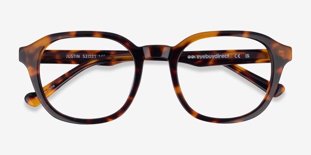 Justin Tortoise AcetateEyeglass Frames from EyeBuyDirect, Closed View