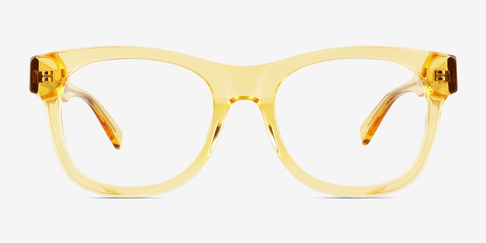 Abe Clear Yellow Acetate Eyeglass Frames from EyeBuyDirect