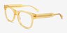 Abe Clear Yellow AcetateEyeglass Frames from EyeBuyDirect, Angle View