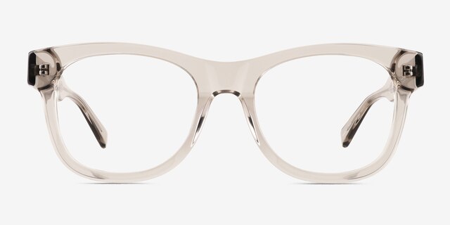 Abe Clear Gray AcetateEyeglass Frames from EyeBuyDirect, Front View