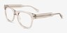 Abe Clear Gray AcetateEyeglass Frames from EyeBuyDirect, Angle View