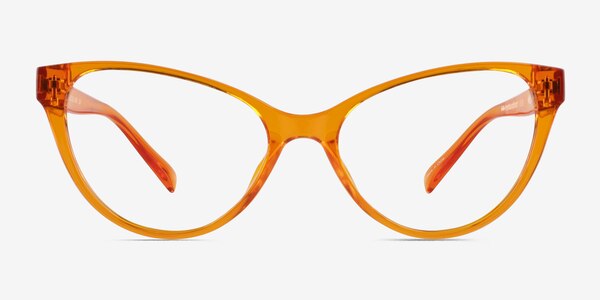 Lantana Clear Orange Plastic Eyeglass Frames