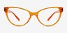 Lantana Clear Orange PlasticEyeglass Frames from EyeBuyDirect, Front View