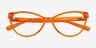 Lantana Clear Orange PlasticEyeglass Frames from EyeBuyDirect, Closed View
