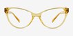 Lantana Clear Yellow PlasticEyeglass Frames from EyeBuyDirect, Front View