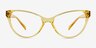 Lantana Clear Yellow PlasticEyeglass Frames from EyeBuyDirect, Front View