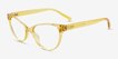 Lantana Clear Yellow PlasticEyeglass Frames from EyeBuyDirect, Angle View