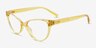 Lantana Clear Yellow PlasticEyeglass Frames from EyeBuyDirect, Angle View