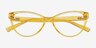 Lantana Clear Yellow PlasticEyeglass Frames from EyeBuyDirect, Closed View