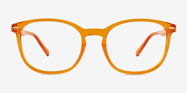 Aloe Clear Orange Plastic Eyeglass Frames